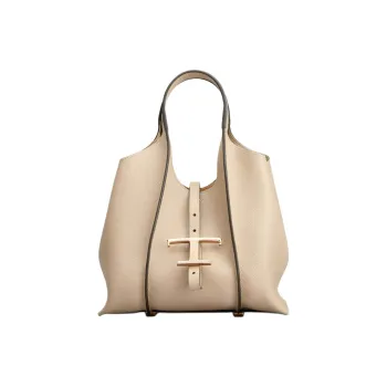 TOD'S Leather Tote Bag, Shopping Bag, Shoulder Bag, Crossbody Bag, Handbag Mini Women's Beige