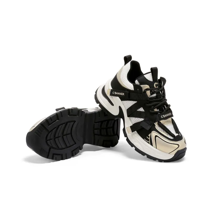 C°BANNER Chunky Sneakers Women's Low Top Gold-4