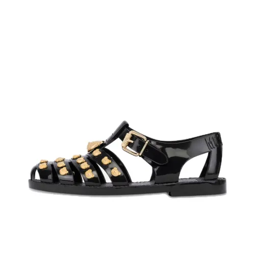 MOSCHINO Teddy Bear-studded Patent Sandals