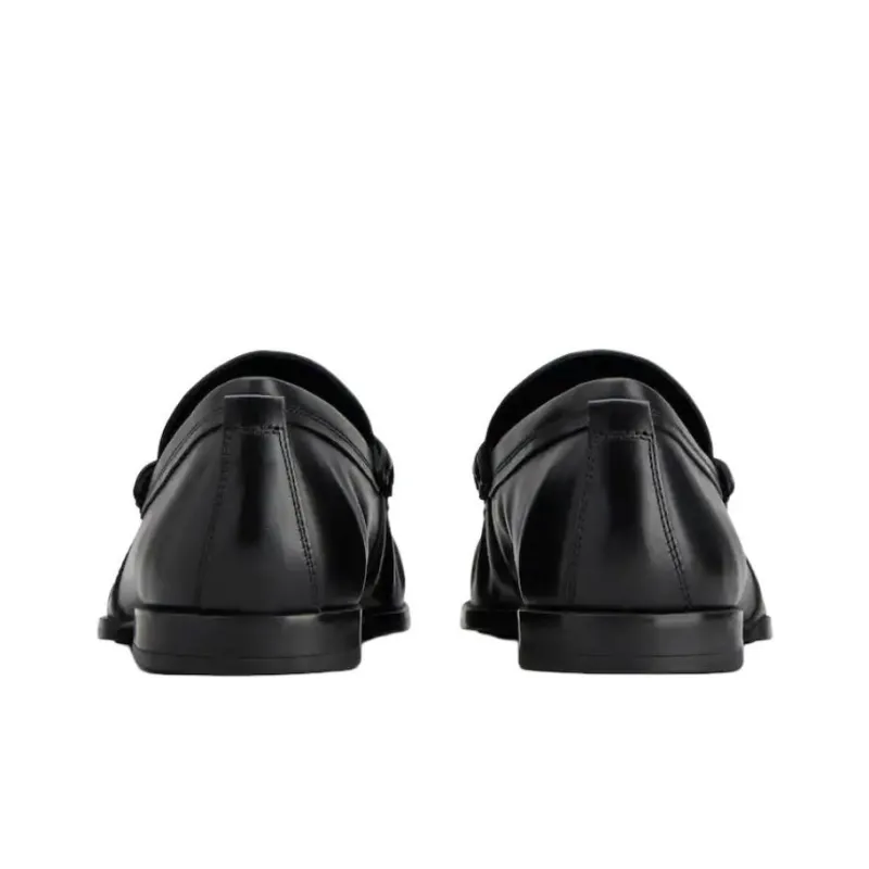 TOD'S Logo-plaque Leather Loafers-3