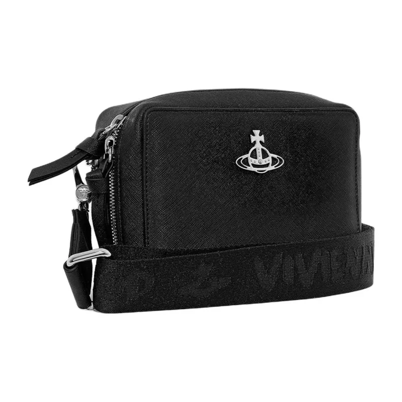 Vivienne Westwood Leather Camera Bag, Shoulder Bag Regular Women's Black-1