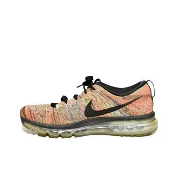 Nike Flyknit Air Max Multi Color Chalk Blue Hyper Orange Women's