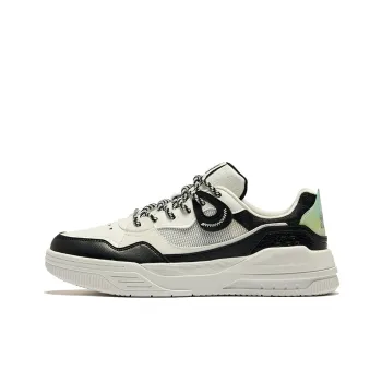 Erke Battery Panda Punk Panda Anti Slip Wear Resistant Low Top Skateboard Shoes Men's Microcrystal White/Jet Black