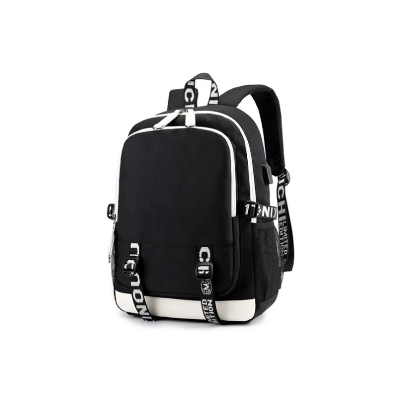 GKY Oxford Fashion Backpack Double Shoulder Backpack Regular Unisex Black-2