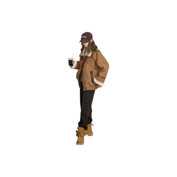 ELF SACK Casual Pants Women's Vintage Dark Coffee