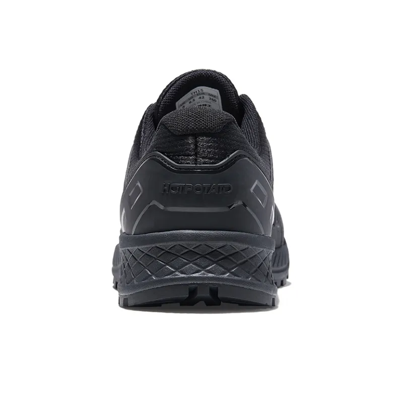HOT POTATO Anti Slip Wear Resistant Breathable Lightweight Low Top Trekking Shoes Unisex Black-1