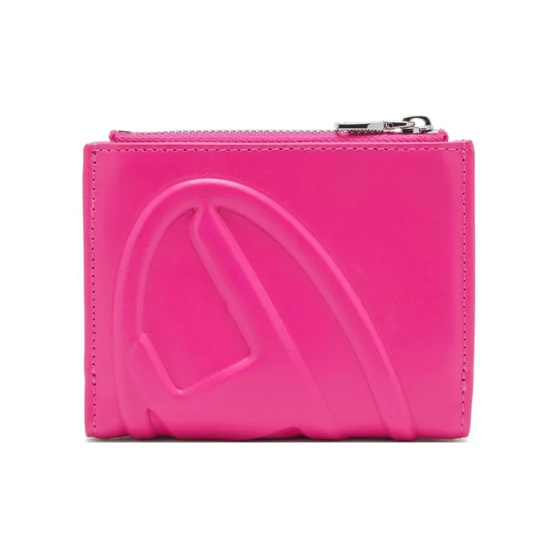 DIESEL Cow Leather Wallet Small Size Women's Bright Pink-1