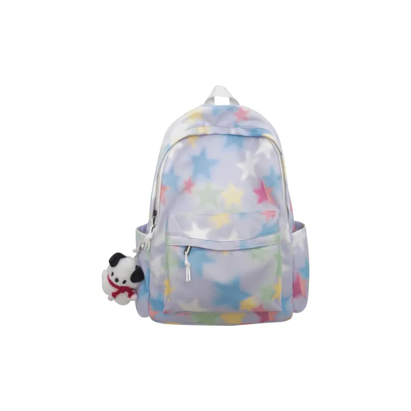 TANGCOOL Nylon Backpack Medium Size Unisex Black/Green/Pink/Purple/White-6
