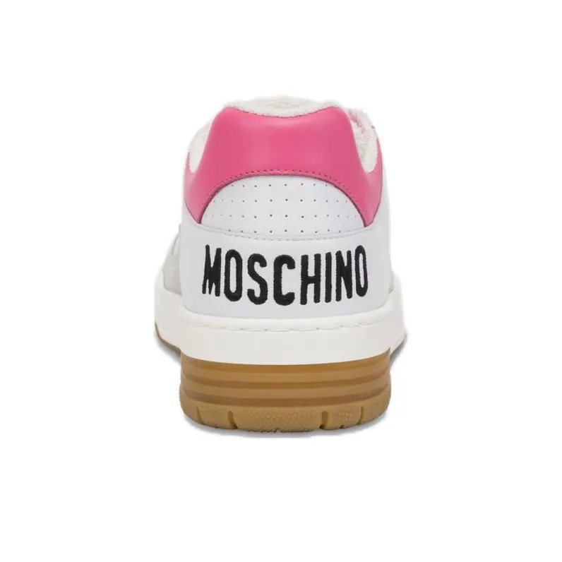 MOSCHINO Teddy Bear-motif Leather Sneakers-3