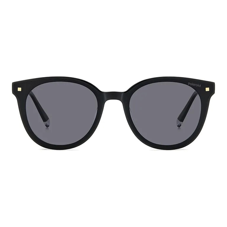 Polaroid Oval Polarized Sunglasses Unisex Gray Lens-1