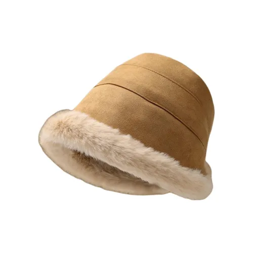FAIRWHALE Plush Bucket Hats Women's