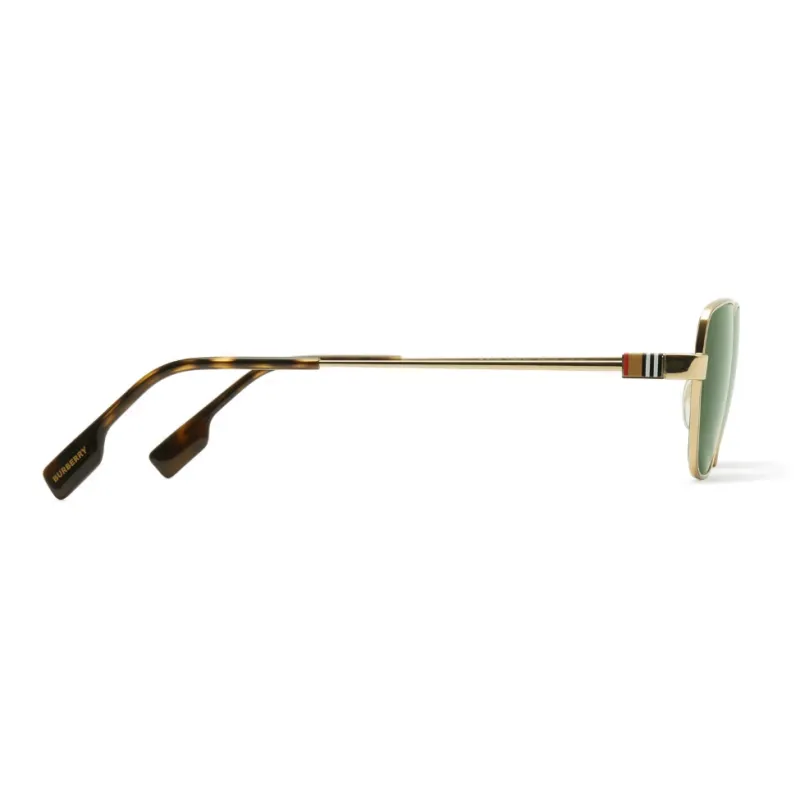 Burberry Metal Irregular Shape Sunglasses Men's Gold-1