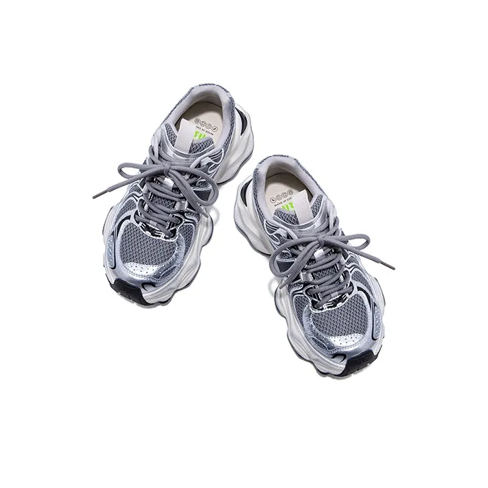 FALLINMISS Nebula Shoe Series Chunky Sneakers Women's Low Top Iron Gray Gunmetal/Space Silver/Dark Gold Blue/Ice Gray White/Morning Gray Yellow/Panda Rice Black/Silver Cloud Pink-3