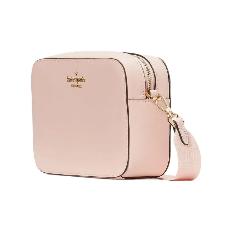 Kate Spade Glitter Fabric Camera Bag, Shoulder Bag, Crossbody Bag Mini Women's Conch Pink-1