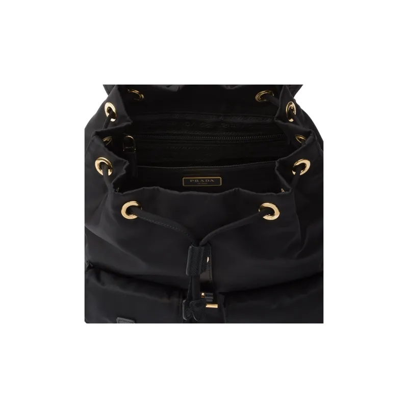 PRADA Re Edition Fabric Backpack Small Size Women's Black-5