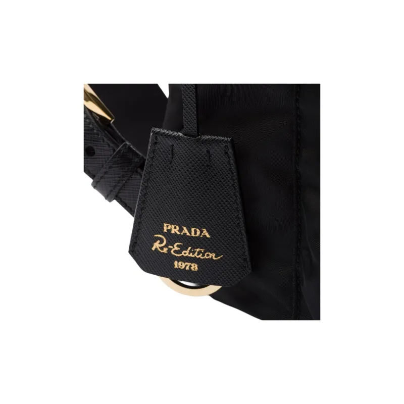 PRADA Re Edition Fabric Backpack Small Size Women's Black-3