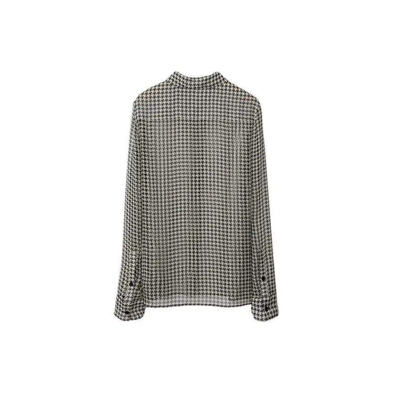 Burberry Houndstooth print Silk Shirt-1