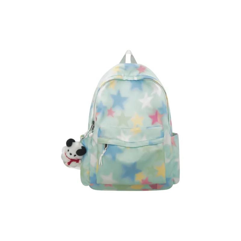 TANGCOOL Nylon Backpack Medium Size Unisex Black/Green/Pink/Purple/White-8