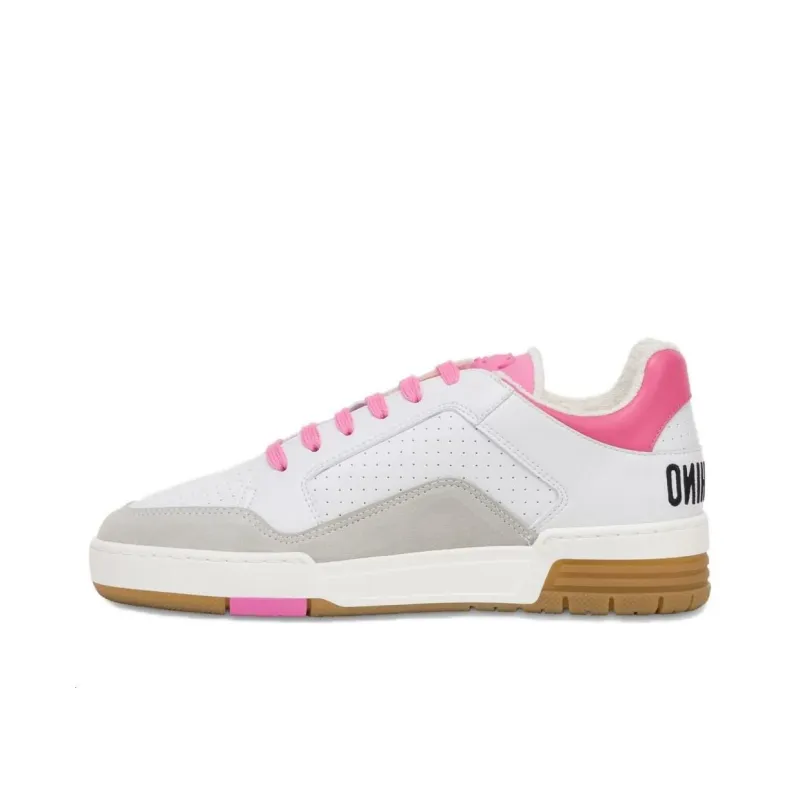 MOSCHINO Teddy Bear-motif Leather Sneakers-0