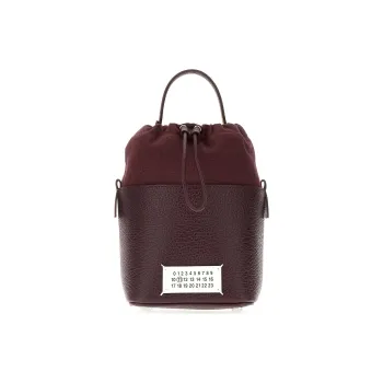 Maison Margiela Numbers Patch Drawstring Bucket Bag