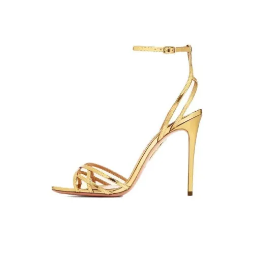 AQUAZZURA All I Want Strap Sandals 10.5cm Women's Gold