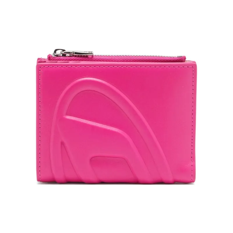 DIESEL Cow Leather Wallet Small Size Women's Bright Pink-0