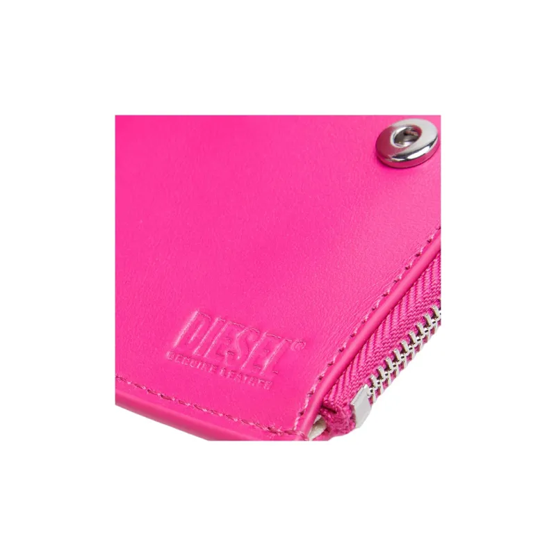 DIESEL Cow Leather Wallet Small Size Women's Bright Pink-2