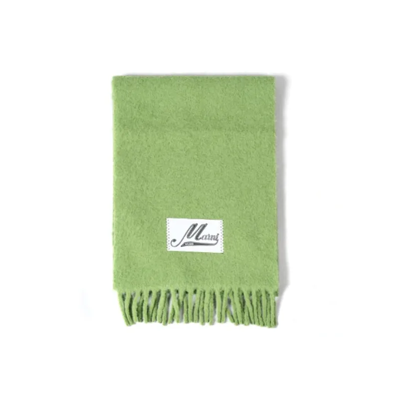 MARNI Logo-patch Fringed Scarf-1