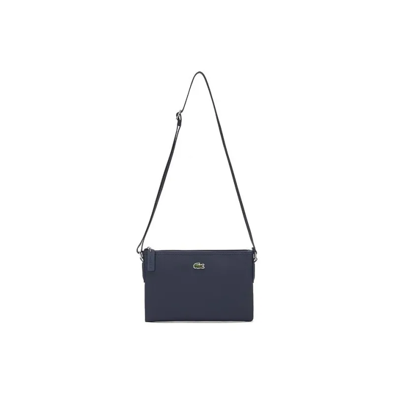 LACOSTE PVC Envelope Bag, Shoulder Bag, Crossbody Bag Trumpets Women's Navy Blue-0