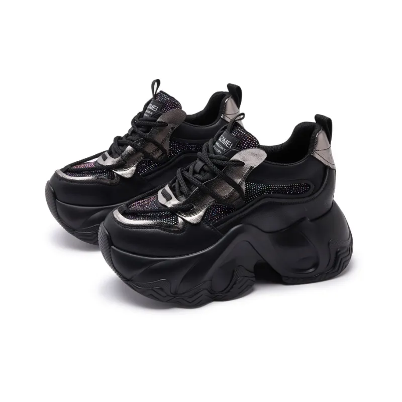Milan Love Song Height Increasing Slip-Resistant Low-Top Chunky Sneakers Women's-7
