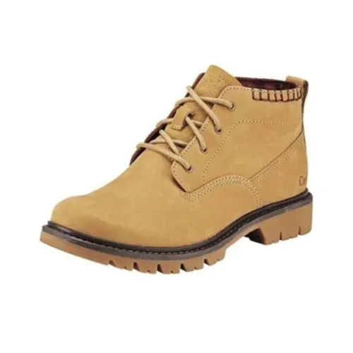 CAT Casual Shoes Women's Mid-Top Brown Yellow