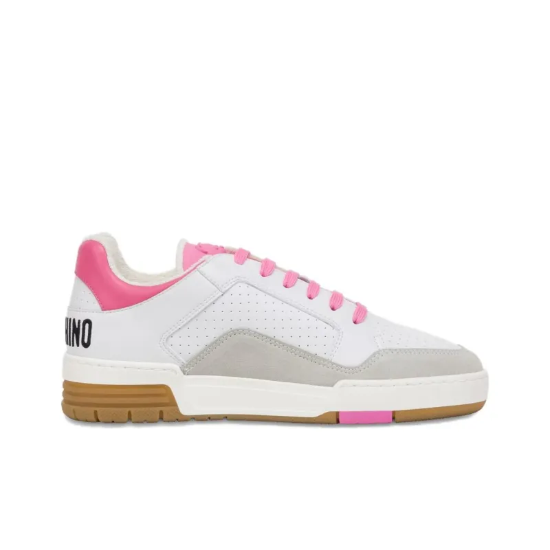 MOSCHINO Teddy Bear-motif Leather Sneakers-1