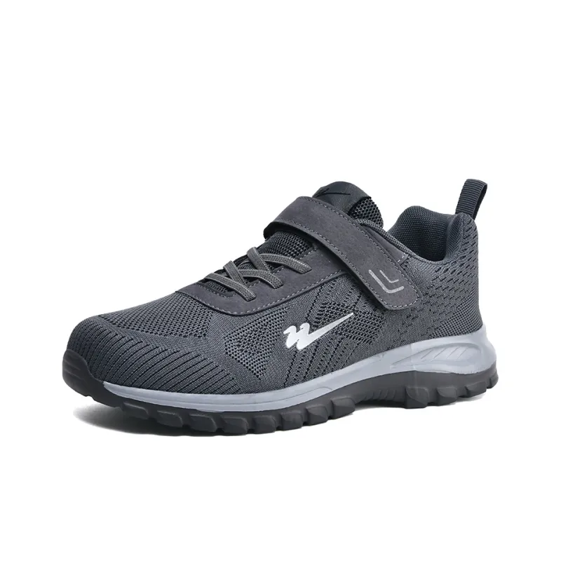 Binary Slip Resistant, Abrasion Resistant, Lightweight Low Top Casual Shoes Men's Gray-1