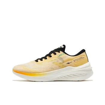 Erke Speedrun 2.0 Cushioning Breathable Low Top Running Shoes Men's White Orange Black