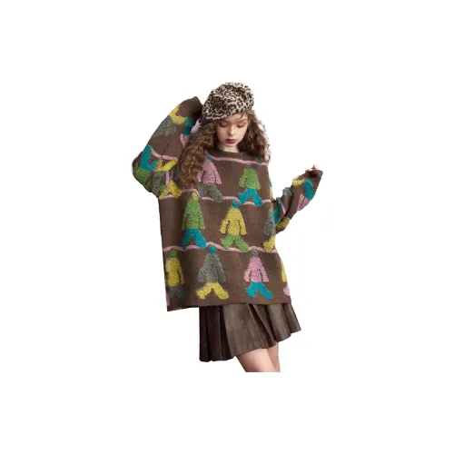 ELF SACK Sweaters Women's Vintage Brown