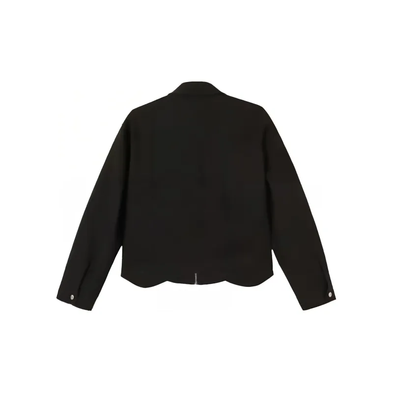 YAOJIUJIUQI Jackets Coats Unisex Black-1