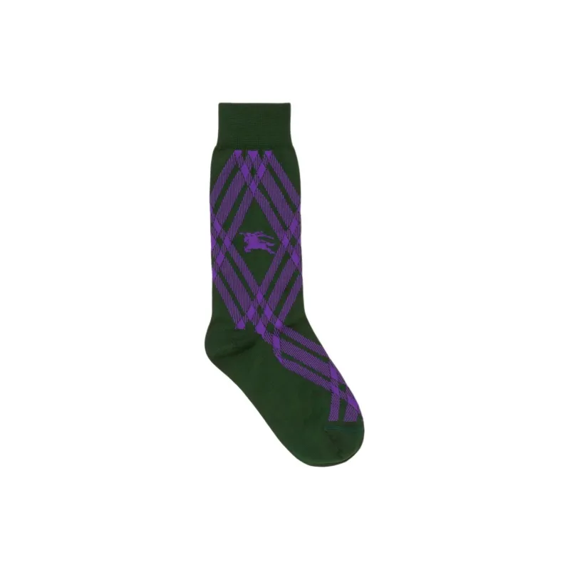 Burberry Mid-Calf Socks Women's 1 Pack Vine Green-5