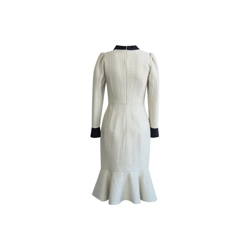 ROEYSHOUSE Long Sleeved Dresses Women's Apricot-1