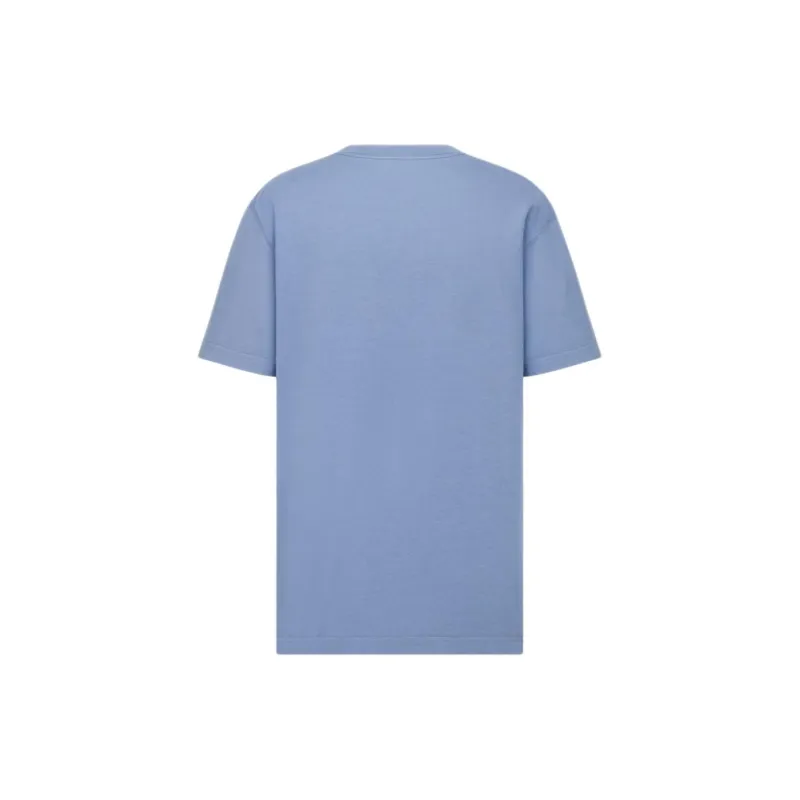 DIOR SS24 Men Letter Embroidery Crew Neck Short Sleeve T-Shirt Blue-1