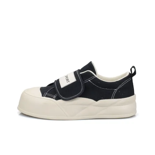 B10CROWN Slip Resistant Low Top Canvas Shoes Women's Black