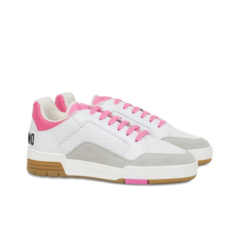 MOSCHINO Teddy Bear-motif Leather Sneakers-2