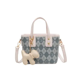 UNITE STAR PU Bucket Bag With Crossbody And One Shoulder Handbag Women's Peacock Blue/Pink/Khaki
