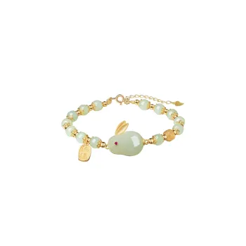 Bao Yi Hetian Jade Bracelets Women's Pale Greenish White Jade