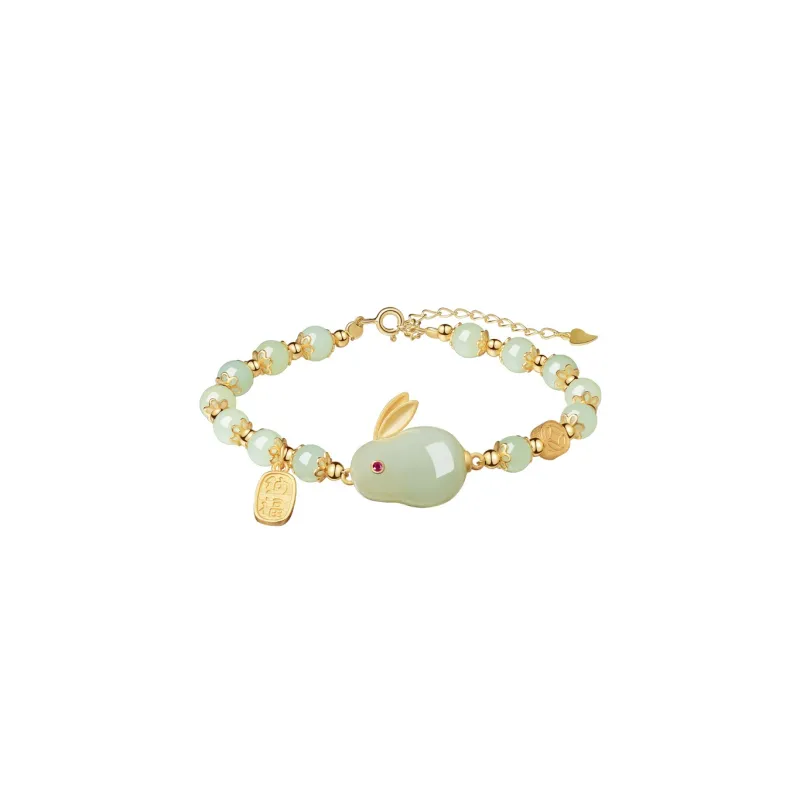 Bao Yi Hetian Jade Bracelets Women's Pale Greenish White Jade-0