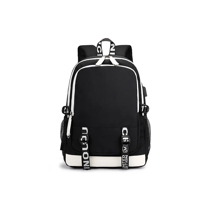 GKY Oxford Fashion Backpack Double Shoulder Backpack Regular Unisex Black-1