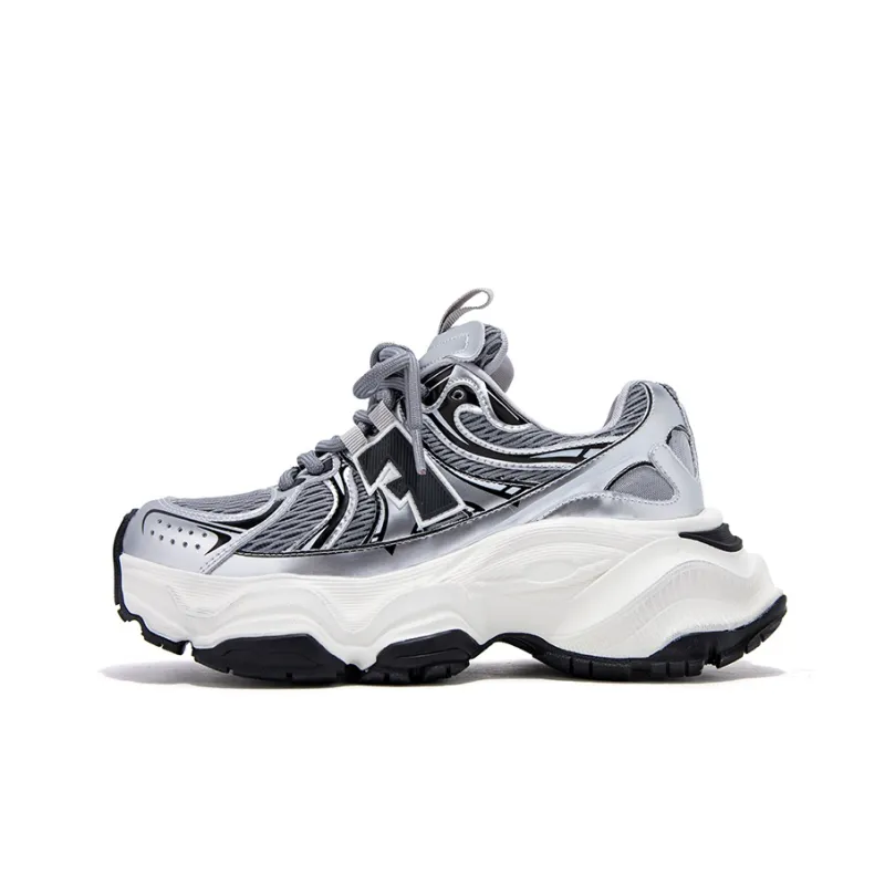 FALLINMISS Nebula Shoe Series Chunky Sneakers Women's Low Top Iron Gray Gunmetal/Space Silver/Dark Gold Blue/Ice Gray White/Morning Gray Yellow/Panda Rice Black/Silver Cloud Pink-0