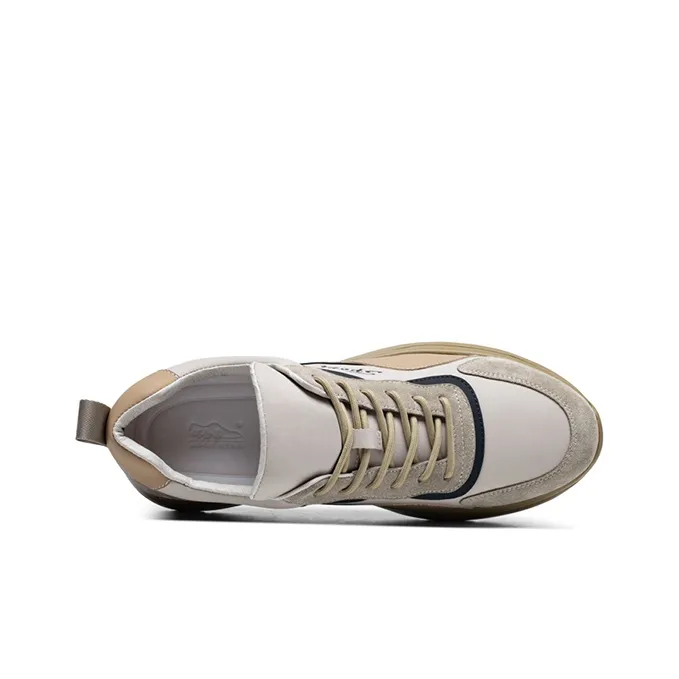 He Jinchang Low Top Casual Shoes Men's Earth Yellow-3