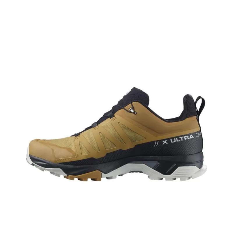 SALOMON X Ultra 4 Anti-Slip Wear-Resistant Low-Top Outdoor Shoes Men's Yellow Green-0