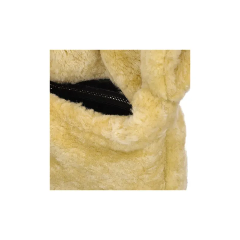 JIL SANDER Sheared Wool Clutch Small Size Women's Yellow-4