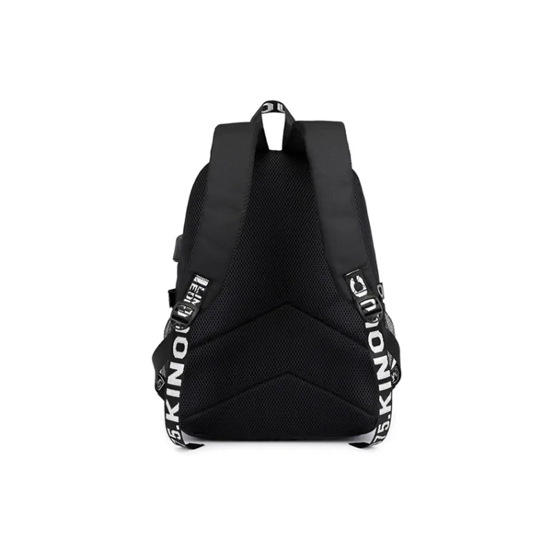 GKY Oxford Fashion Backpack Double Shoulder Backpack Regular Unisex Black-4